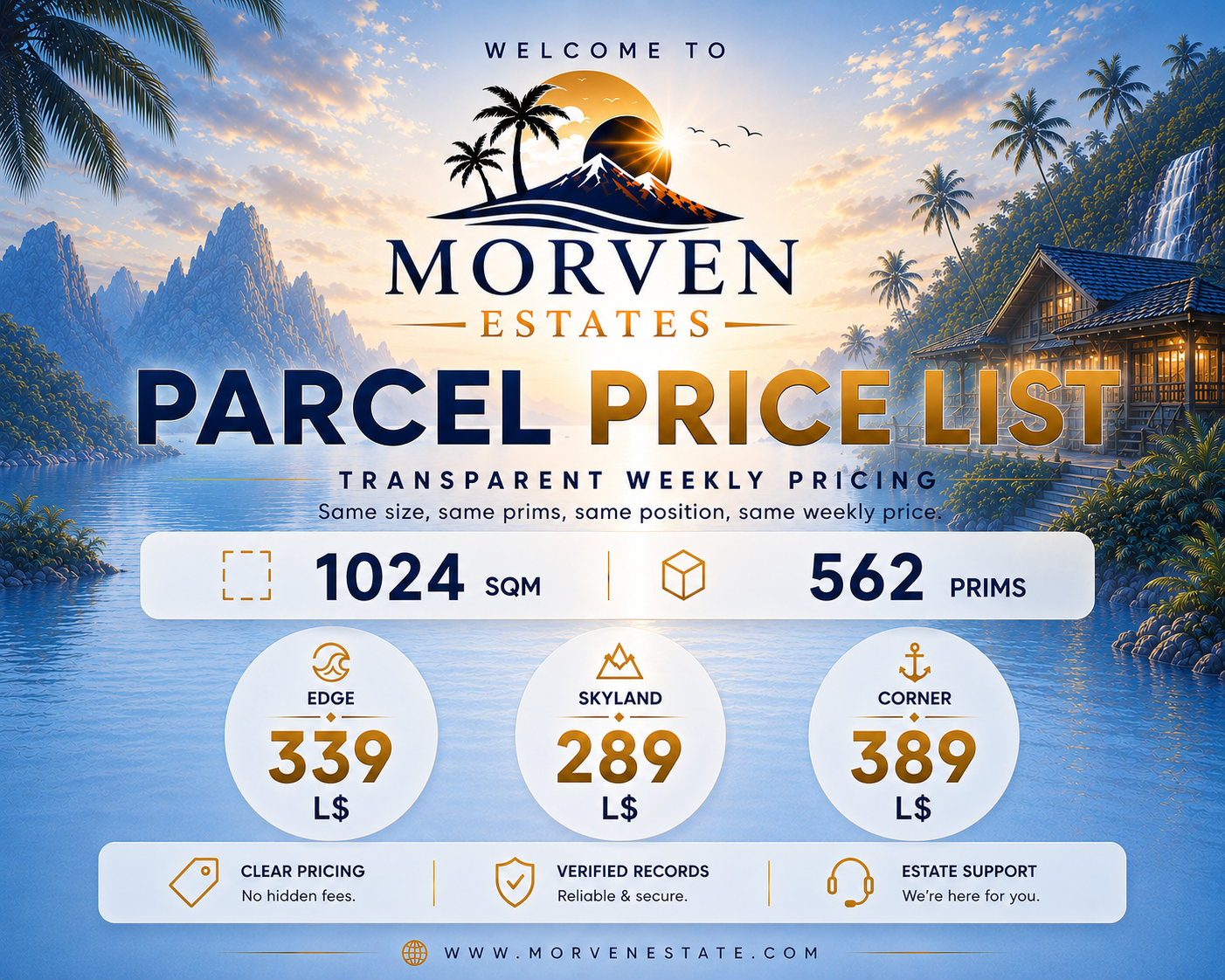 Morven Estate 1024 SQM parcel price list