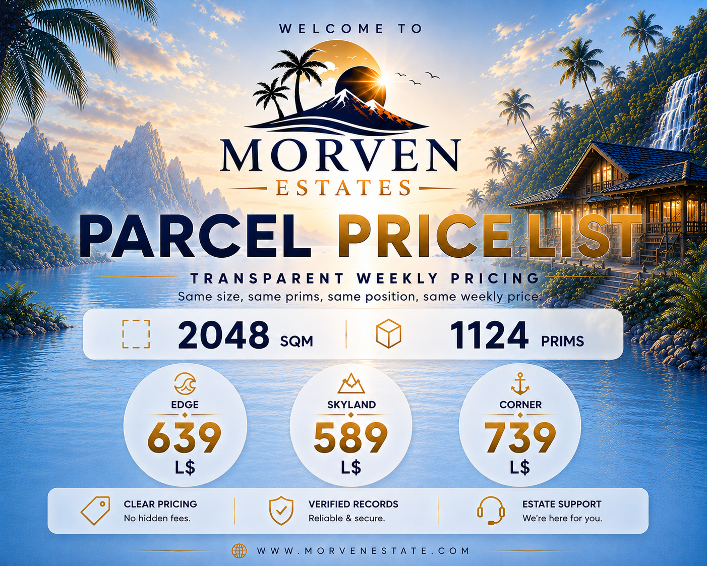 Morven Estate weekly rental advertisement